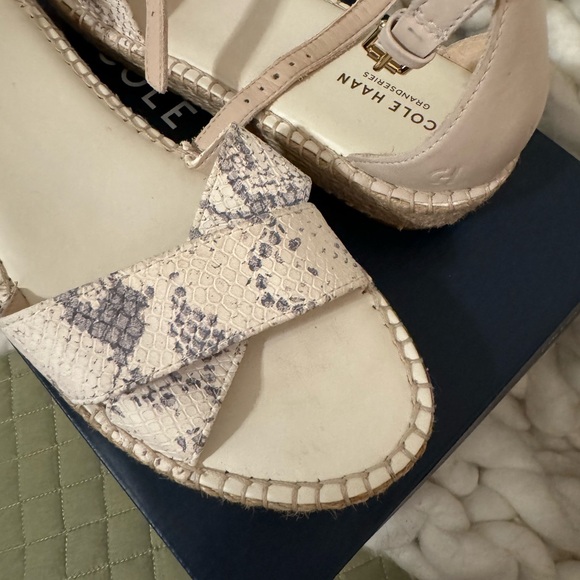 Cole Haan espadrille sandals in light snake print - Picture 3 of 6